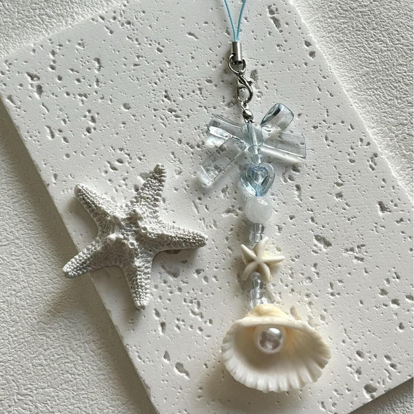 Ocean Breeze Seashell Beach Themed Phone Charm